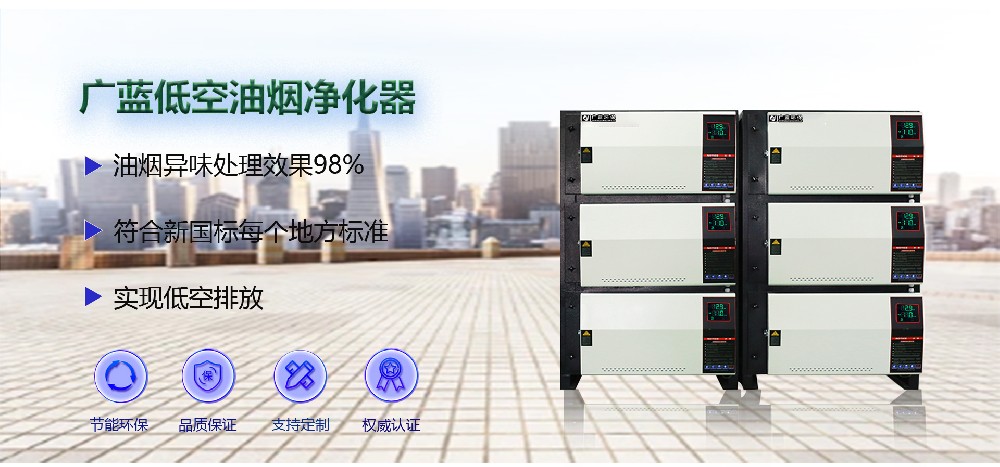 學(xué)校廚房專用-廣藍低空油煙凈化器